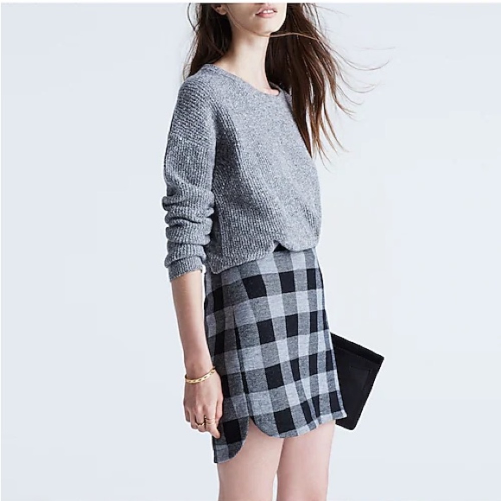 Madewell Gray and Black Skirt